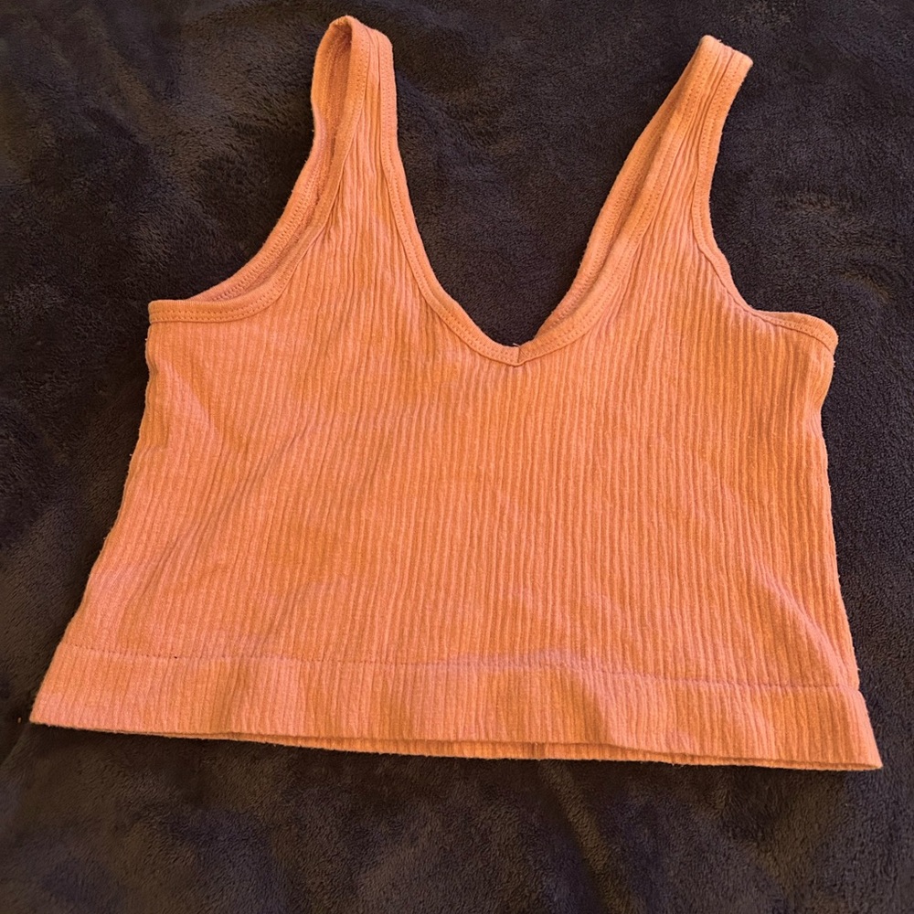 Women's Ribbed V-Neck Tank Top - Light Purple